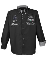 Lavecchia Herren Langarmhemd 1392 (Schwarz, 3XL)