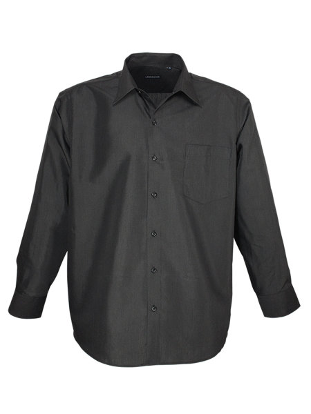 Lavecchia Herren Langarmhemd HLA-1314 (Schwarz-Uni, 3XL)