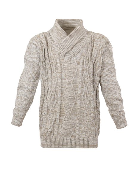 Lavecchia Herren Strickpullover LV-488 (Ecru-Beige, 4XL)