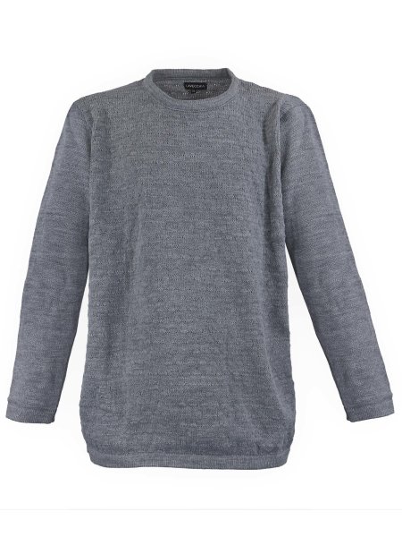 Lavecchia Herren Strickpullover LV-404 (Grey, 3XL)