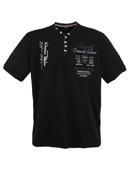 Lavecchia Herren T-Shirt LV-2042 (Schwarz, 4XL)
