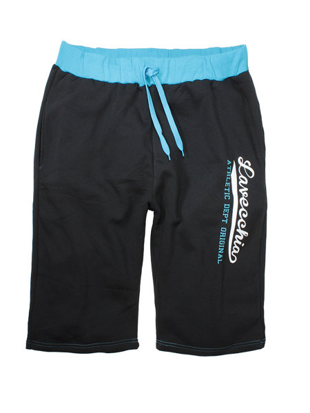 Lavecchia Herren Sweatshorts Bermuda LV-2017 (Turquoise-Black, 3XL)