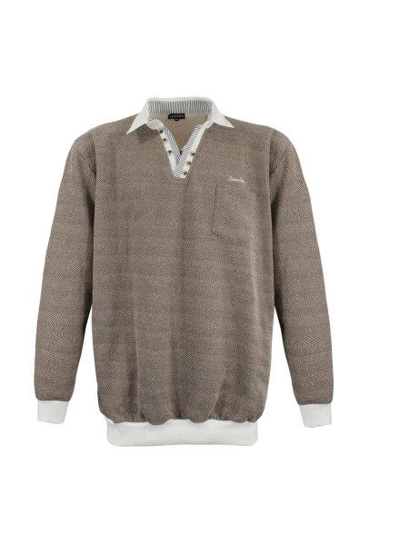 Lavecchia Herren Sweatshirt LV-15-208 (Bison-Brown, 4XL)