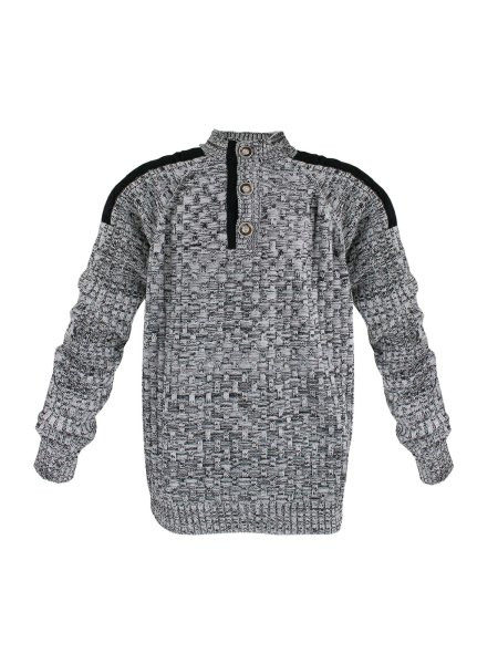 Lavecchia Herren Strickpullover LV-3570 (White-Black, 3XL)