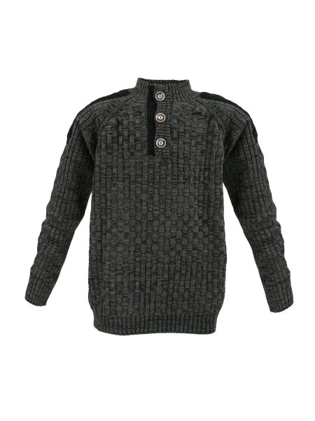 Lavecchia Herren Strickpullover LV-3570 (Anthra-Black, 4XL)