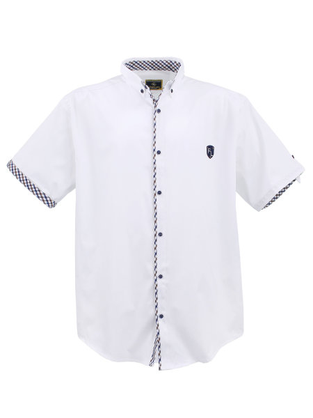 Lavecchia Herren Kurzarmhemd 9003A (White, 3XL)