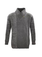 Lavecchia Herren Strickpullover LV-423 (Anthrazit-Grey, 4XL)