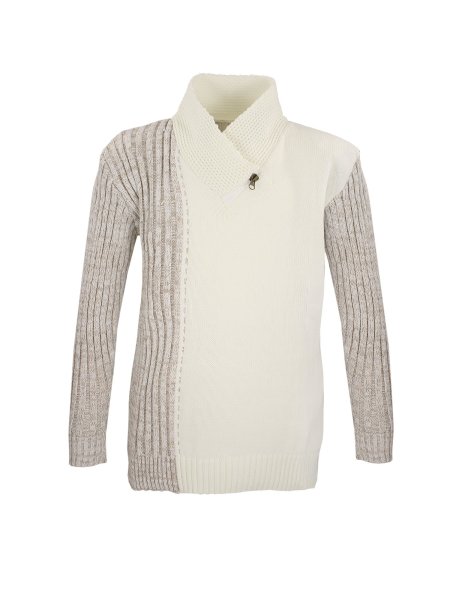 Lavecchia Herren Strickpullover LV-423 (Ecru-Beige, 3XL)