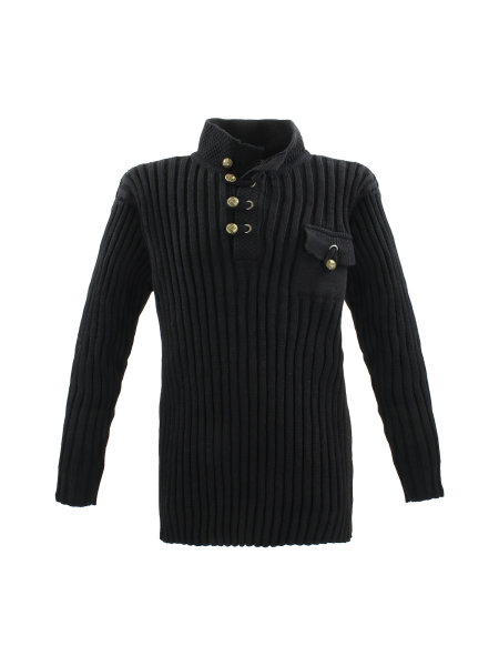 Lavecchia Herren Strickpullover LV-406 (Black, 3XL)