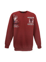 Lavecchia Herren Sweatshirt LV-603 (Bordo-Rot-Meliert, 3XL)