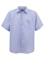 Lavecchia Herren Kurzarmhemd HKA19 (Blue-White, 4XL)