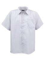 Lavecchia Herren Kurzarmhemd HKA19 (White-Navy, 4XL)