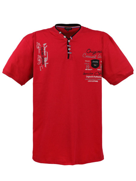 Lavecchia Herren T-Shirt LV-2042 (Rot, 3XL)