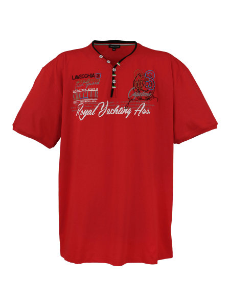Lavecchia Herren T-Shirt LV-608 (Rot, 4XL)