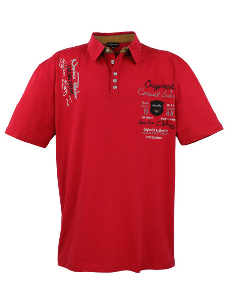 Lavecchia Herren Poloshirt LV-610 (Rot, 4XL)