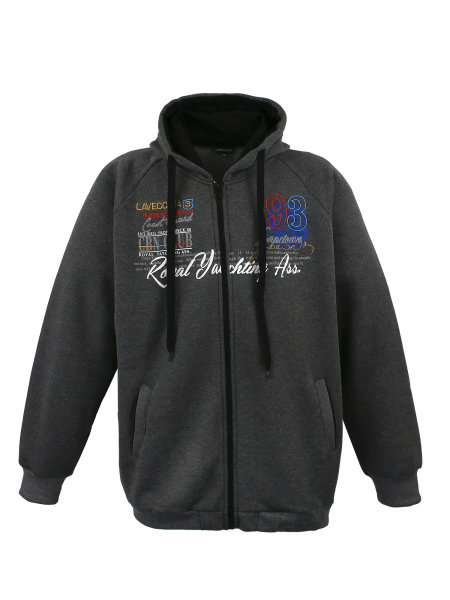 Lavecchia Herren Sweatshirtjacke LV-612 (Anthrazit, 8XL)