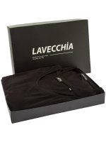 Lavecchia Herren T-Shirt Rundhals (2 Stück) LV-122 Schwarz 5XL
