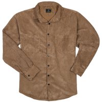Lavecchia Herren Cordhemd LV-5578 (Beige-Camel, 3XL)