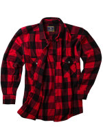 Lavecchia Herren Flanellhemd LV-262A (Rot-Schwarz, 7XL)