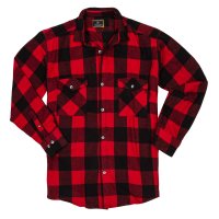 Lavecchia Herren Flanellhemd LV-262A (Rot-Schwarz, 7XL)