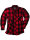 Lavecchia Herren Flanellhemd LV-262A (Rot-Schwarz, 7XL)