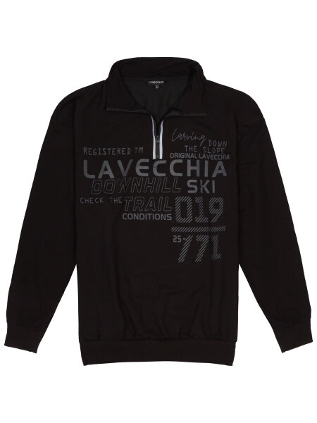 Lavecchia Herren Sweatshirt LV-2029 Schwarz 5XL